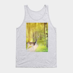 Deer Walking in the Forest Tank Top